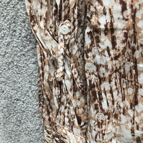 Lucky Brand Snake Print Long Sleeve Cotton Top Sz L - Picture 7 of 11